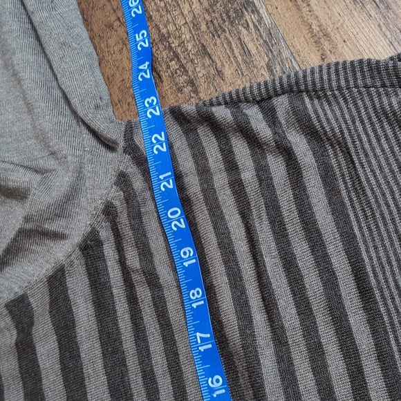 Smartwool Sparwood Crew Striped Sweater Dark Gray / Brown Size L - Picture 6 of 8